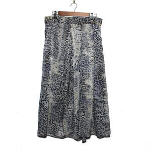 Zara Snakeskin Print A-line Midi/Maxi skirt Size XL